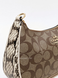 Coach Teri Shoulder Bag In Signature Canvas Khaki Chalk Multi