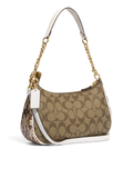 Coach Teri Shoulder Bag In Signature Canvas Khaki Chalk Multi