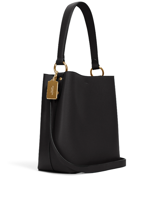       Coach-Town-Bucket-Bag-Black-Oxblood-Balilene-belakang