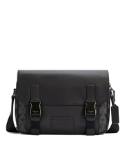 Coach Track Crossbody In Signature Canvas Gunmetal/Charcoal Black