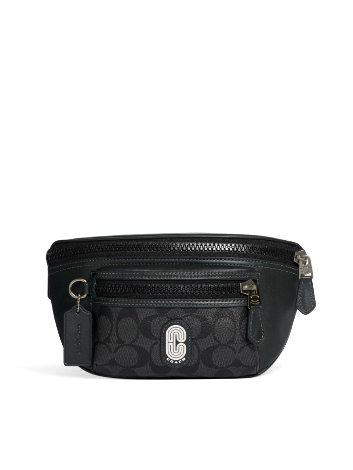 Coach-Westway-Belt-Bag-In-Colorblock-Signature-Canvas-With-Coach-Patch-Charcoal-Amazon-Green-Balilene-depan