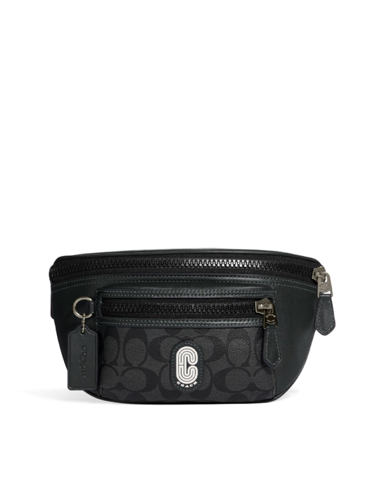 Coach-Westway-Belt-Bag-In-Colorblock-Signature-Canvas-With-Coach-Patch-Charcoal-Amazon-Green-Balilene-depan
