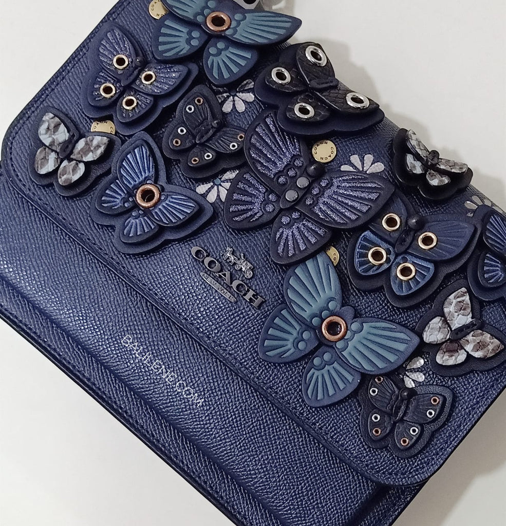 Coach 1425 Klare Crossbody With Butterfly Applique Midnight