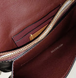 Coach 22935 Small Tea Rose Wristlet Black Clutch Bag