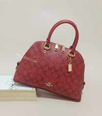Coach 2558 Katy Satchel Signature Red
