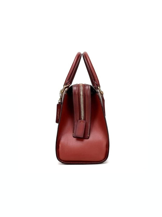 Coach 30949 Signature Bond Satchel Tan Rust