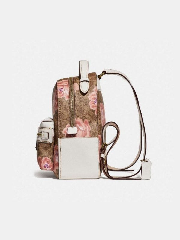 coach campus backpack with rivets rose Coach 30954 Campus Backpack 23 In Signature Rose Print – Balilene