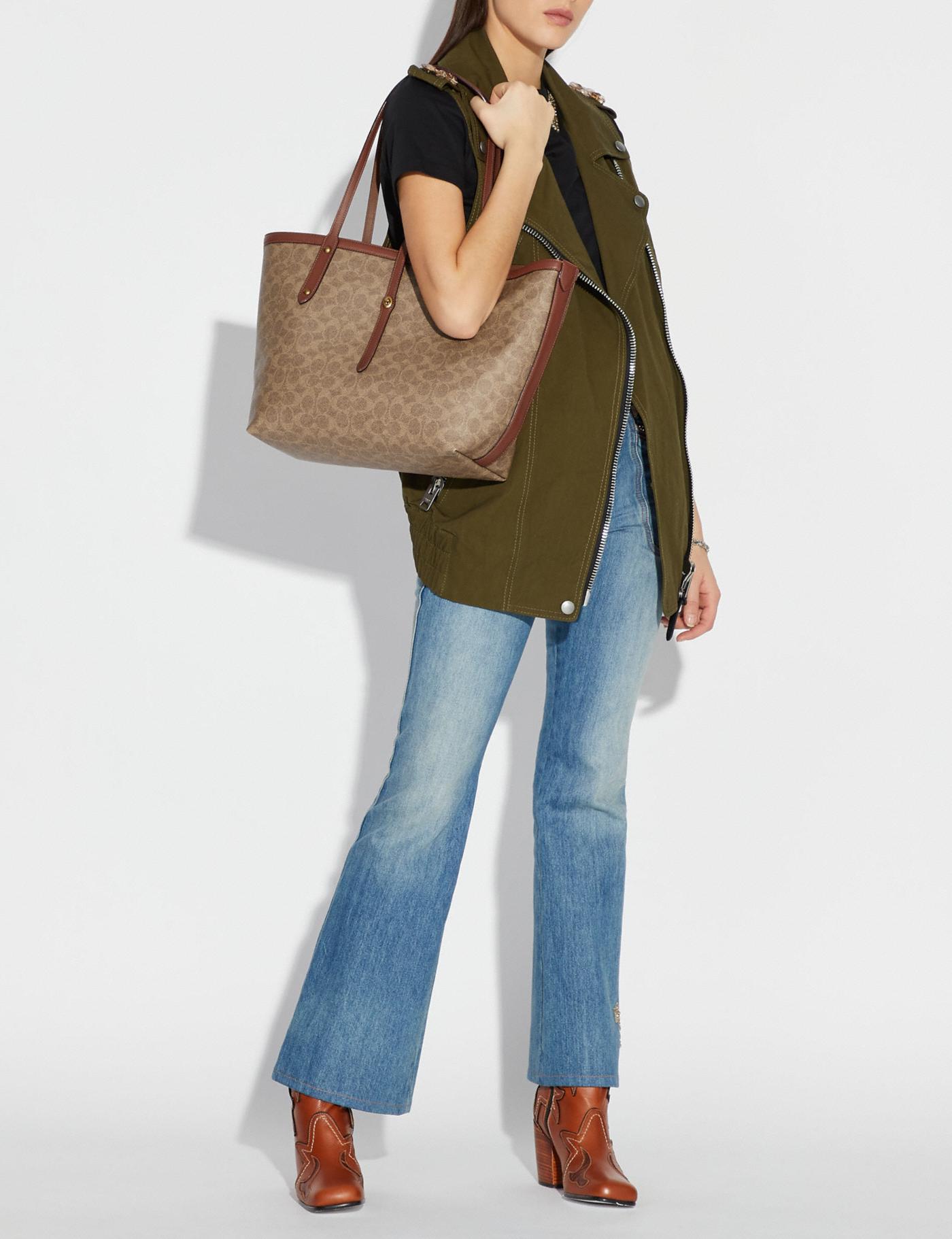 Coach 32714 Market Tote Sing Tan Rust