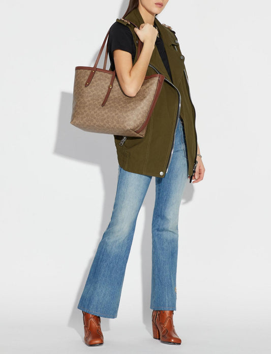 Coach 32714 Market Tote Sing Tan Rust