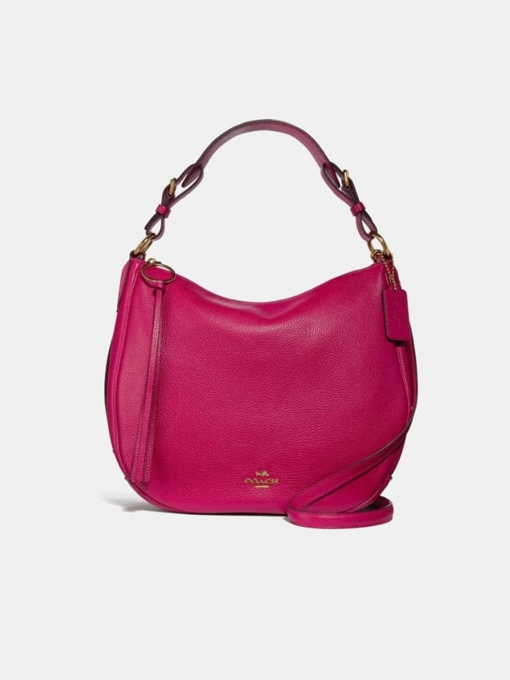 Coach 35593 Leather Sutton Hobo Bright Cherry Balilene