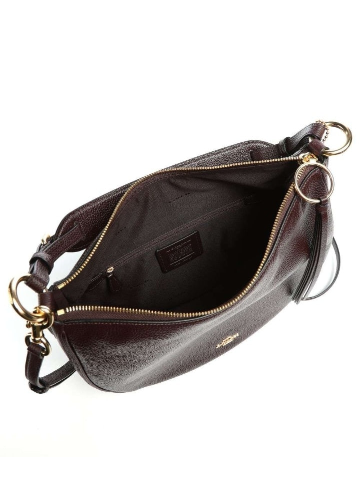 Coach 35593 Sutton Hobo Pabbled Leather Oxblood