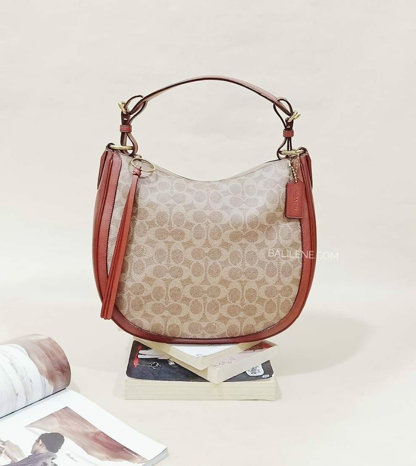 Coach 38580 Sutton Hobo Signature Tan