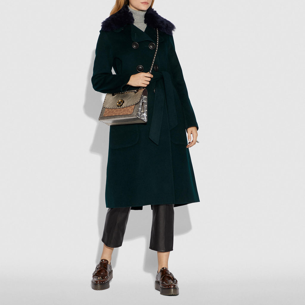 Coach 39679 Parker Signature Rivets Metalik Tan Platinum – Balilene