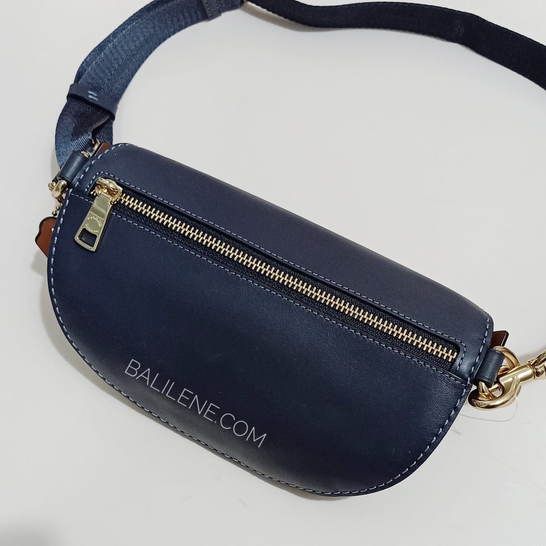 Coach 39937 Belt Canvas Signature Charcoal Midnight Navy