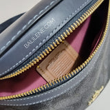 Coach 39937 Belt Canvas Signature Charcoal Midnight Navy