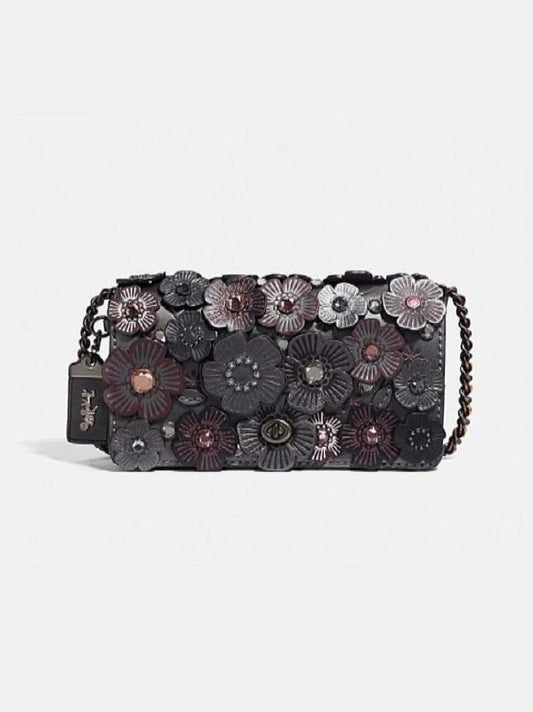 Coach 43016 Dinky Crystal Tearose Metalic Graphite