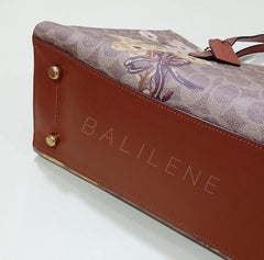 Coach 54650  Signature Charlie Prairie Tan Rust Bow