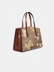 Coach 54650  Signature Charlie Prairie Tan Rust Bow