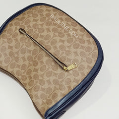 Coach 69592 Sutton Hobo Signature Tan Ink Light Peach