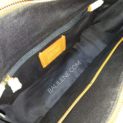 Coach 69592 Sutton Hobo Signature Tan Ink Light Peach