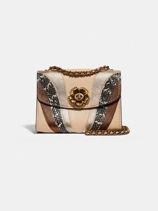 Coach 69659 Parker 18 Wave Patchwork Snakeskin