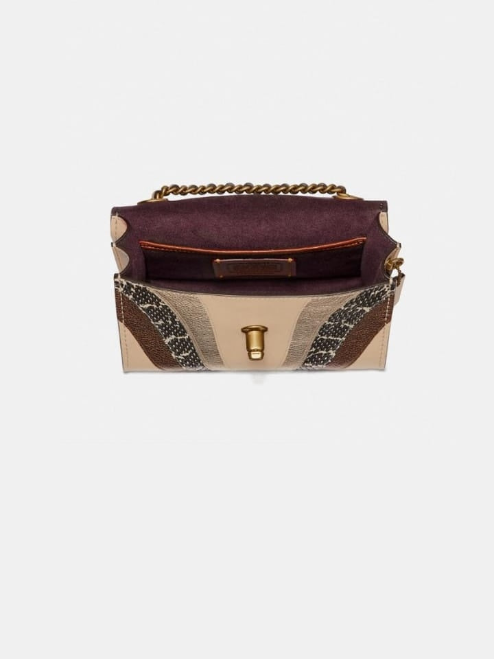 Coach 69659 Parker 18 Wave Patchwork Snakeskin