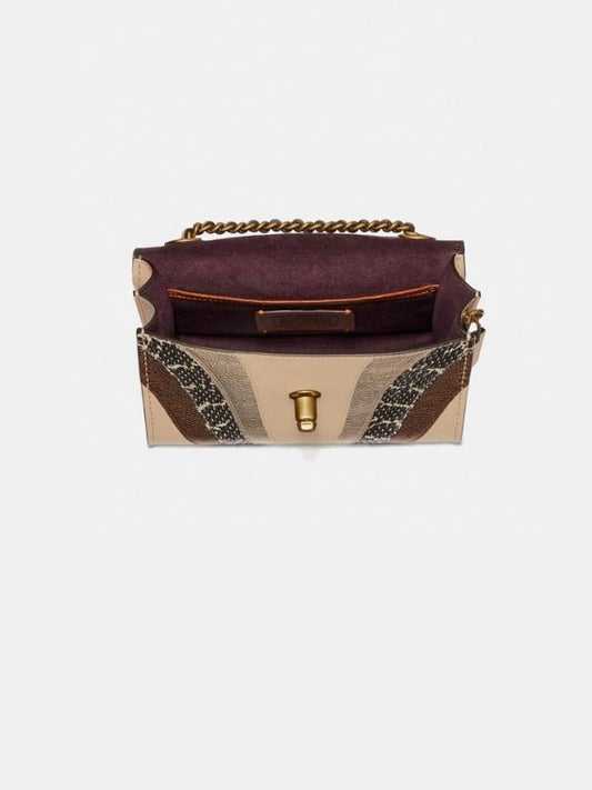 Coach 69659 Parker 18 Wave Patchwork Snakeskin