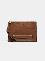 Coach F73151 Structured Pouch Croco Embosed Saddle