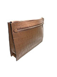 Coach F73151 Structured Pouch Croco Embosed Saddle