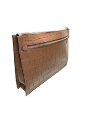 Coach F73151 Structured Pouch Croco Embosed Saddle