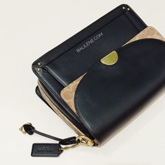 Coach 76046 Dreamer Shoulder Bag Signature Tan Black