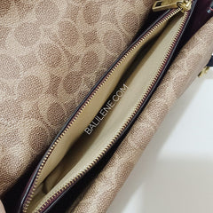 Coach 76046 Dreamer Shoulder Bag Signature Tan Black