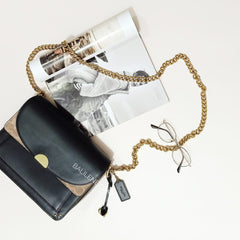 Coach 76046 Dreamer Shoulder Bag Signature Tan Black