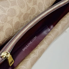 Coach 76046 Dreamer Shoulder Bag Signature Tan Black