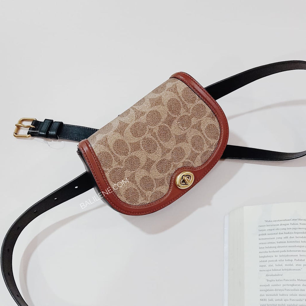 Saddle belt bag hotsell in colorblock signature canvas