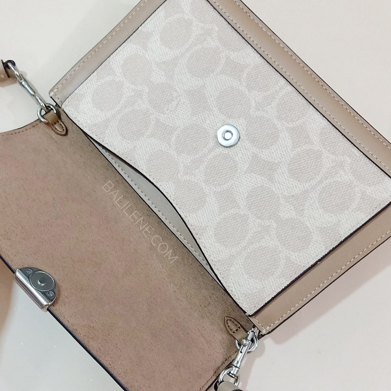 Coach 87898 Colorblock Signature Dreamer Crossbody Sand Taupe