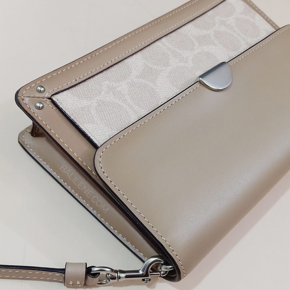 Coach 87898 Colorblock Signature Dreamer Crossbody Sand Taupe