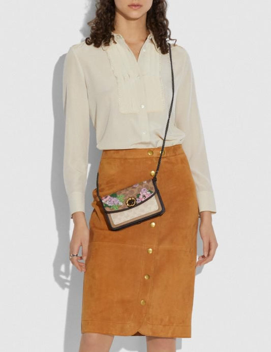 Coach 89293 Parker Crossbody Tan Sand Print