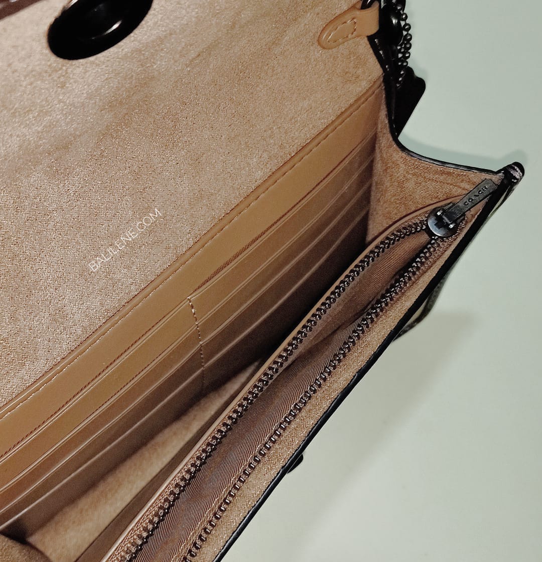 Coach 89293 Parker Crossbody Tan Sand Print