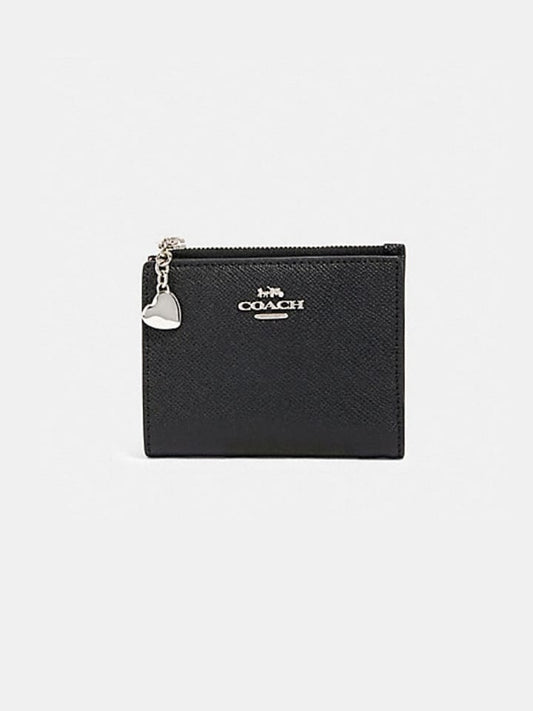 Coach 91056 Snap Card Crayon Heart Black