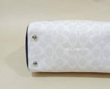 Coach 91071 Coach Signature Rowan Satchel Chalk Multi