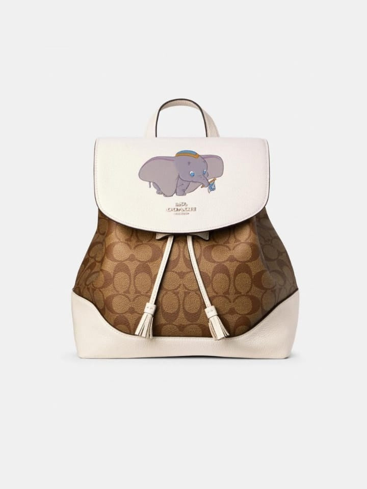 Coach 91121 Ele Backpack Dumbo Khaki Chalk Multi – Balilene