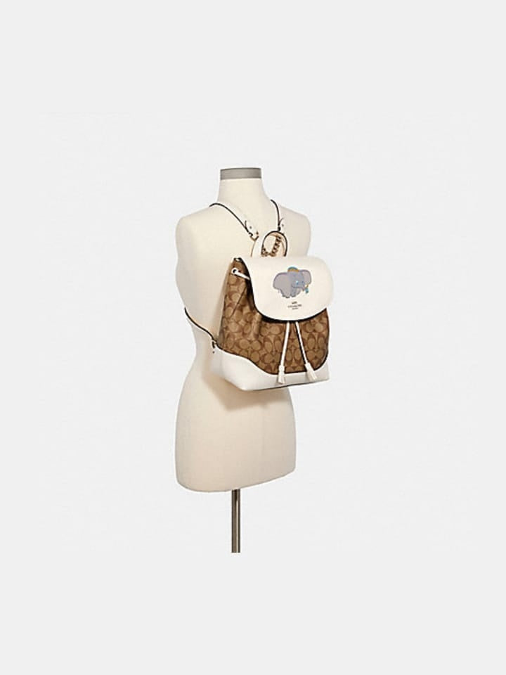 coach dumbo backpack Coach 91121 Ele Backpack Dumbo Khaki Chalk Multi – Balilene