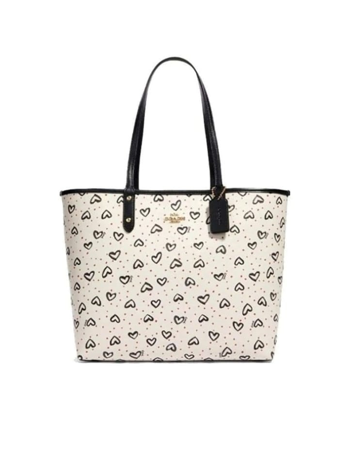 Coach 91151 Reversible City Tote Heart Chalk Pink Multi