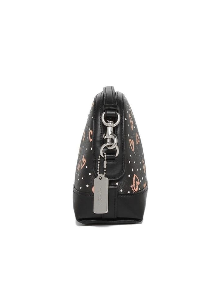 Coach 91152 Dome Crossbody Hearts Black Pink Multi