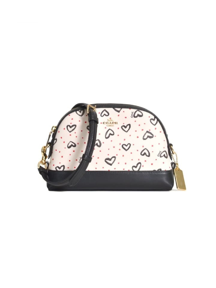Coach 91152 Dome Hearts Crossbody Chalk Pink Multi