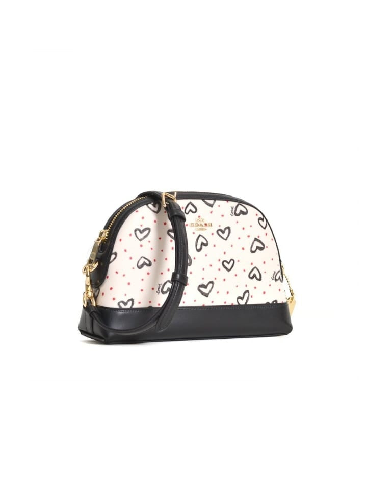 Coach 91152 Dome Hearts Crossbody Chalk Pink Multi