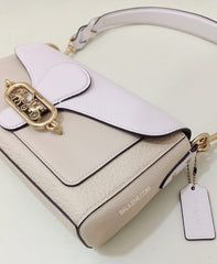 Coach 91393 Jade Shoulder Bag Colorblok Cream Multi