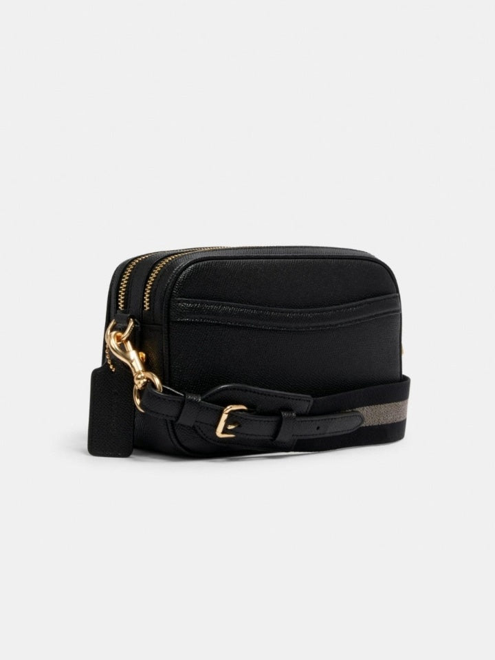 Coach C1302 Leather Jess 20 Crossbody Black