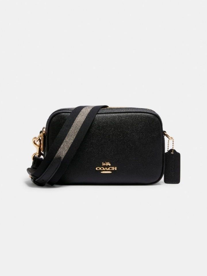 Coach C1302 Leather Jess 20 Crossbody Black